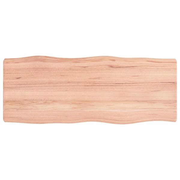 vidaXL Table Top Light Brown 39.4"x15.7"x(0.8"-2.4") Treated Solid Wood Live Edge - Image 2