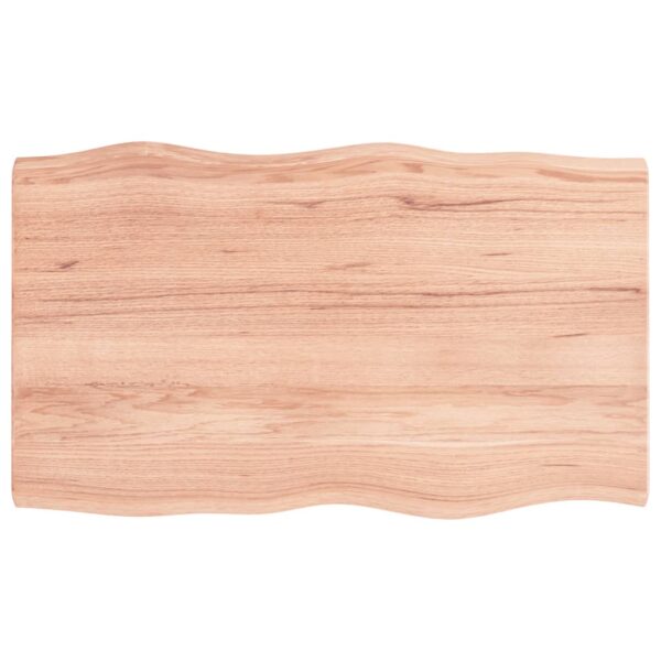 vidaXL Table Top Light Brown 39.4"x23.6"x(0.8"-1.6") Treated Solid Wood Live Edge - Image 2