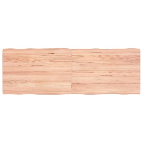 vidaXL Table Top Light Brown 47.2"x15.7"x(0.8"-1.6") Treated Solid Wood Live Edge - Image 2