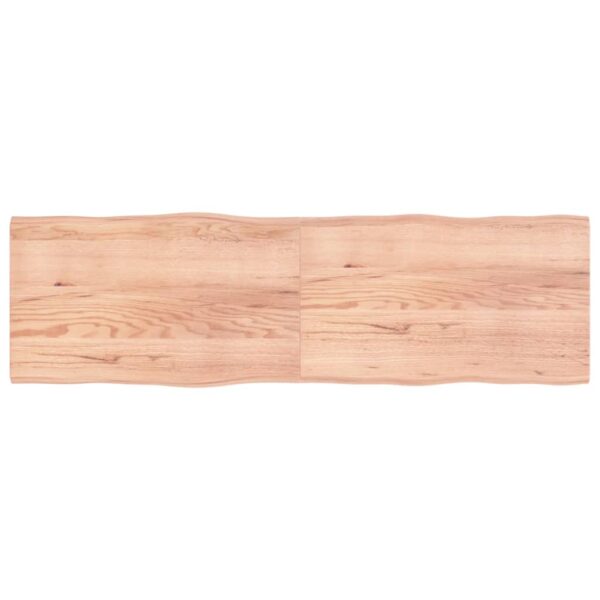 vidaXL Table Top Light Brown 78.7"x23.6"x(0.8"-1.6") Treated Solid Wood Live Edge - Image 2