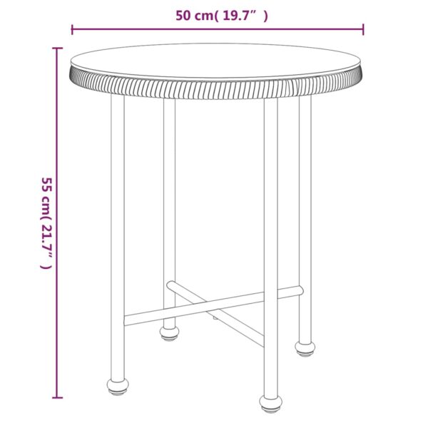 vidaXL 3 Piece Patio Dining Set Poly Rattan - Image 11