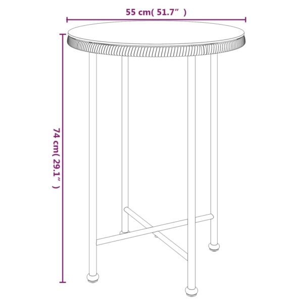 vidaXL 5 Piece Patio Dining Set Poly Rattan - Image 11