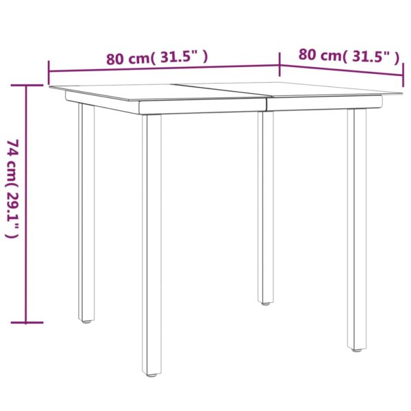 vidaXL 3 Piece Patio Dining Set Poly Rattan - Image 11