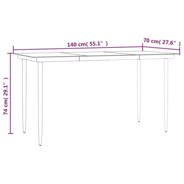 vidaXL 5 Piece Patio Dining Set Poly Rattan - Image 11