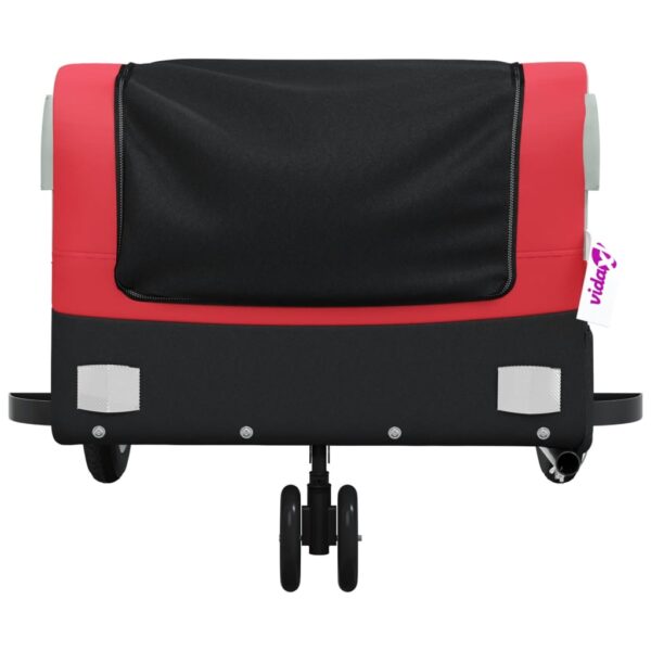 vidaXL Bike Trailer Black and Red 66.1 lb Iron - Image 6