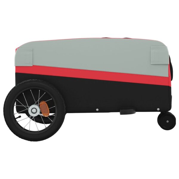 vidaXL Bike Trailer Black and Red 66.1 lb Iron - Image 7