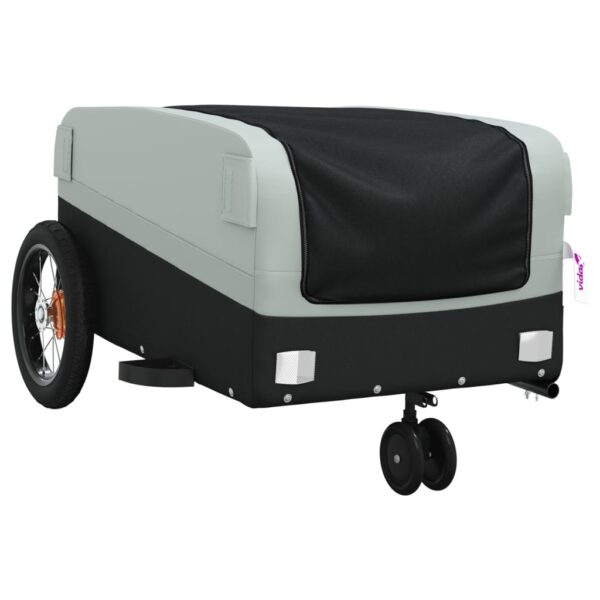 vidaXL Bike Trailer Black and Gray 66.1 lb Iron - Image 4