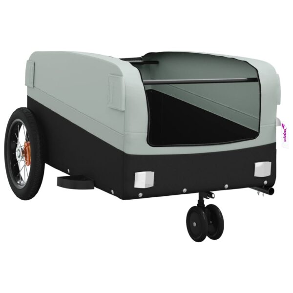 vidaXL Bike Trailer Black and Gray 66.1 lb Iron - Image 5