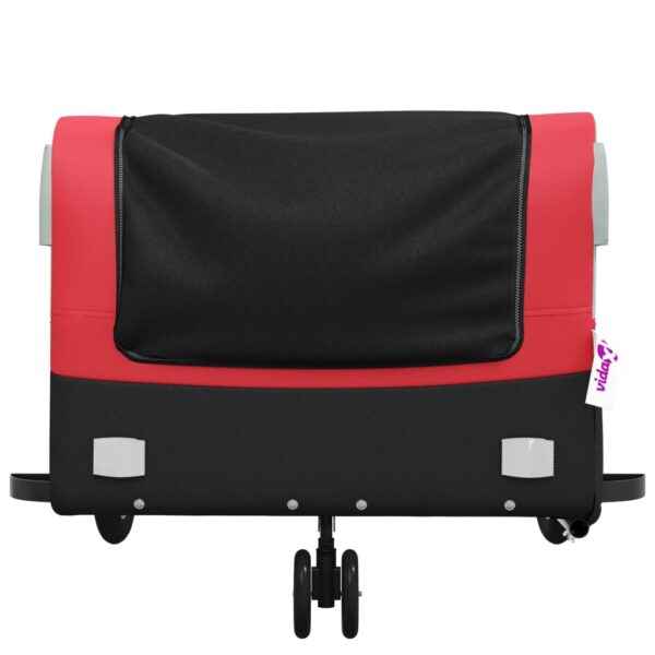 vidaXL Bike Trailer Black and Red 99.2 lb Iron - Image 6