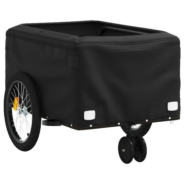 vidaXL Bike Trailer Black and Red 66.1 lb Iron - Image 5