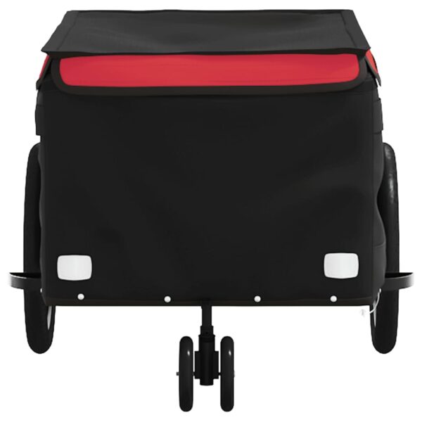 vidaXL Bike Trailer Black and Red 66.1 lb Iron - Image 6