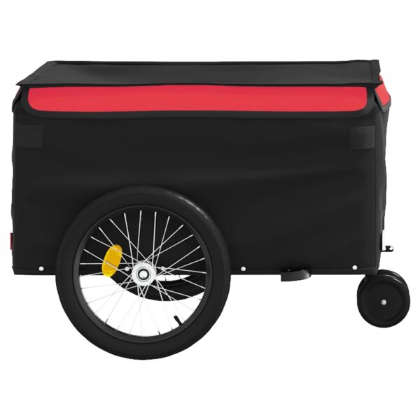 vidaXL Bike Trailer Black and Red 66.1 lb Iron - Image 7