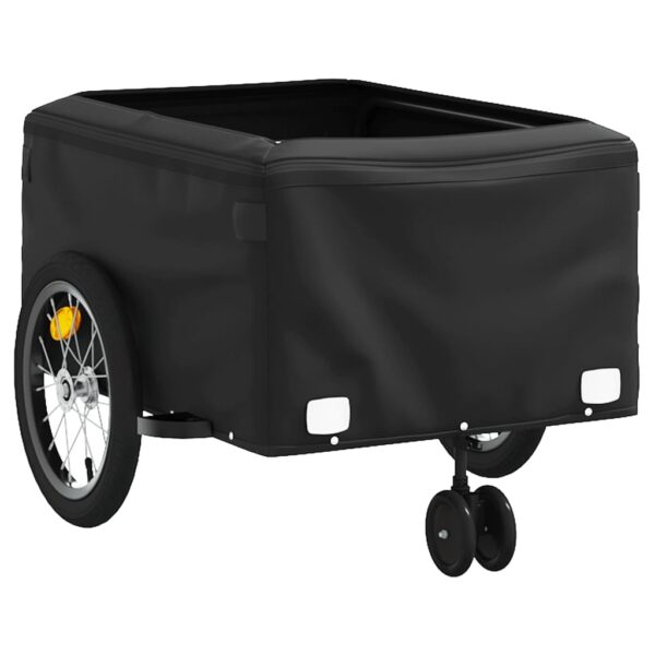 vidaXL Bike Trailer Black and Gray 99.2 lb Iron - Image 5