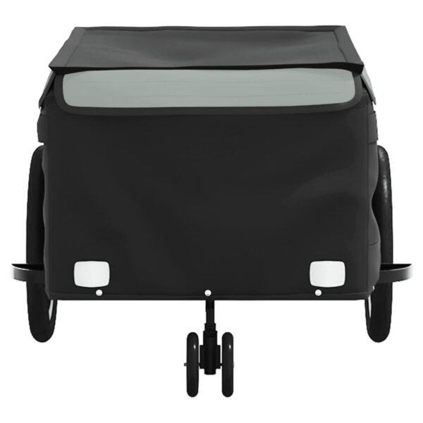 vidaXL Bike Trailer Black and Gray 99.2 lb Iron - Image 6