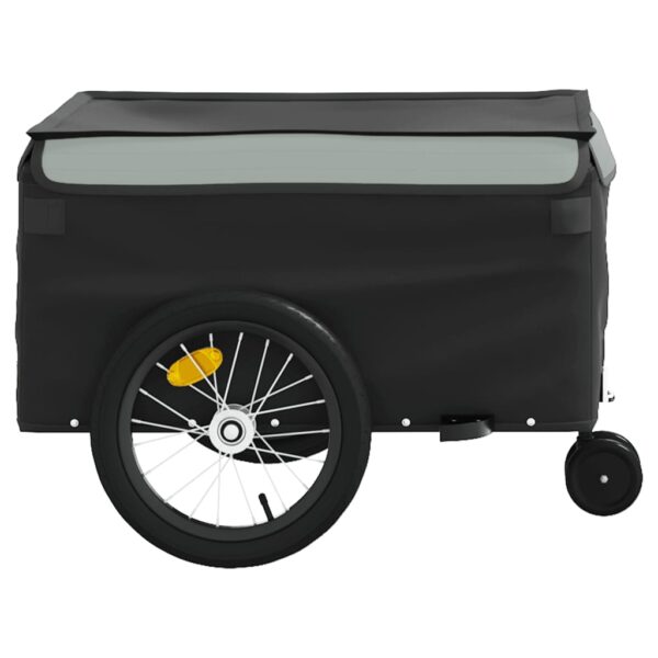 vidaXL Bike Trailer Black and Gray 99.2 lb Iron - Image 7