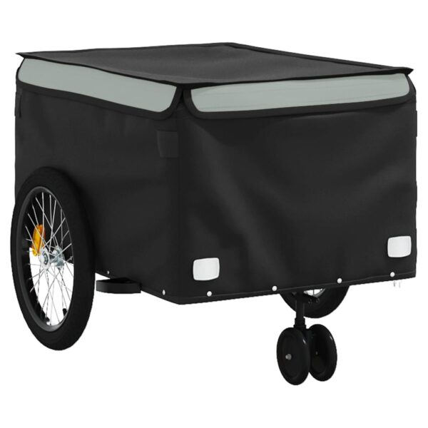 vidaXL Bike Trailer Black and Gray 99.2 lb Iron - Image 4