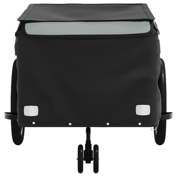 vidaXL Bike Trailer Black and Gray 99.2 lb Iron - Image 6