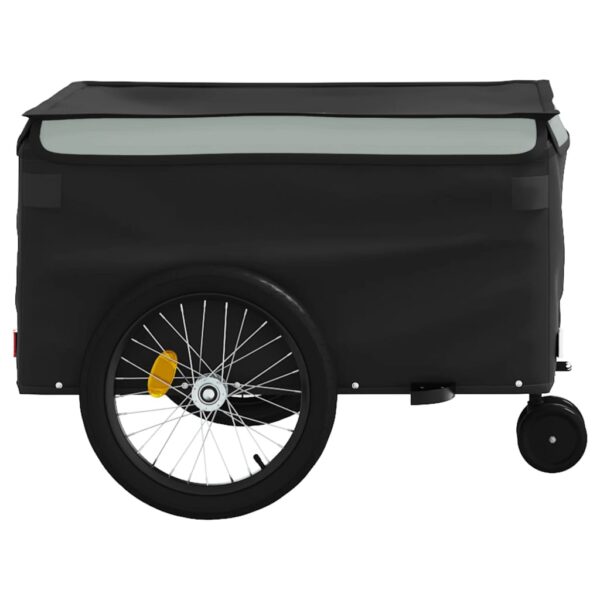 vidaXL Bike Trailer Black and Gray 99.2 lb Iron - Image 7