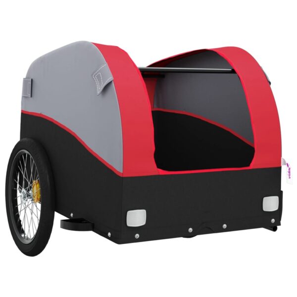 vidaXL Bike Trailer Black and Red 99.2 lb Iron - Image 5