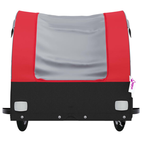 vidaXL Bike Trailer Black and Red 99.2 lb Iron - Image 6