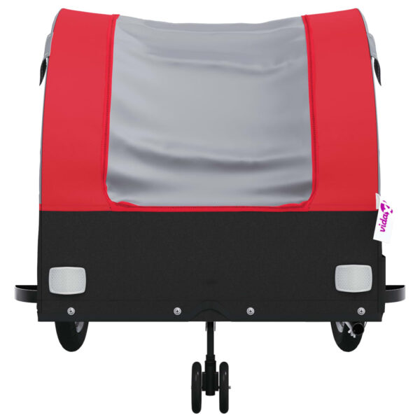 vidaXL Bike Trailer Black and Red 99.2 lb Iron - Image 6