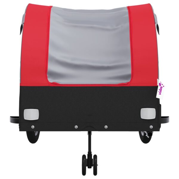 vidaXL Bike Trailer Black and Red 99.2 lb Iron - Image 6