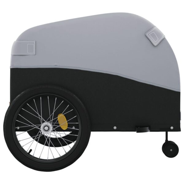 vidaXL Bike Trailer Black and Gray 99.2 lb Iron - Image 7