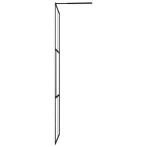 vidaXL Walk-in Shower Wall with Shelf Black 35.4"x76.8" ESG Glass&Aluminum - Image 6