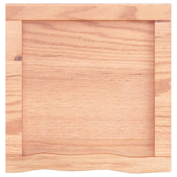 vidaXL Bathroom Countertop Light Brown 15.7"x15.7"x(0.8"-1.6") Treated Solid Wood - Image 4