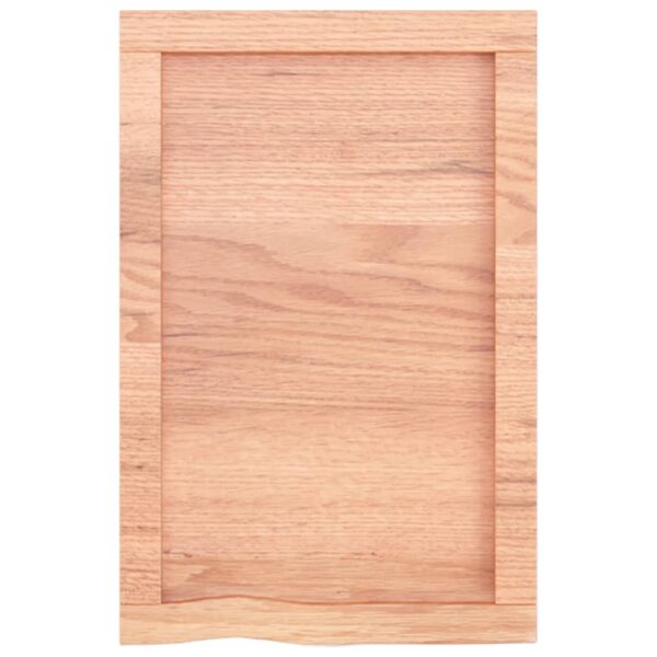 vidaXL Bathroom Countertop Light Brown 15.7"x23.6"x(0.8"-1.6") Treated Solid Wood - Image 4