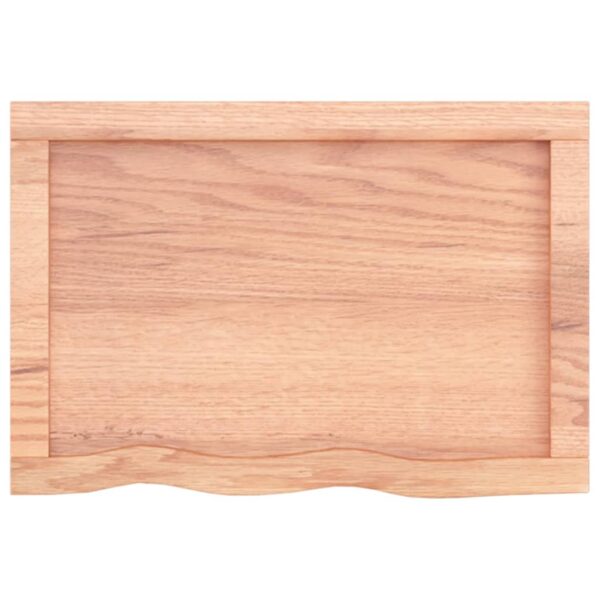 vidaXL Bathroom Countertop Light Brown 23.6"x15.7"x(0.8"-1.6") Treated Solid Wood - Image 4