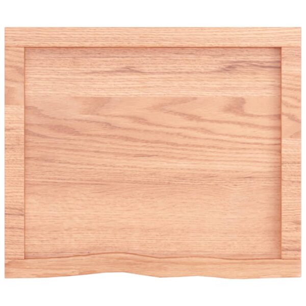 vidaXL Bathroom Countertop Light Brown 23.6"x19.7"x(0.8"-1.6") Treated Solid Wood - Image 4