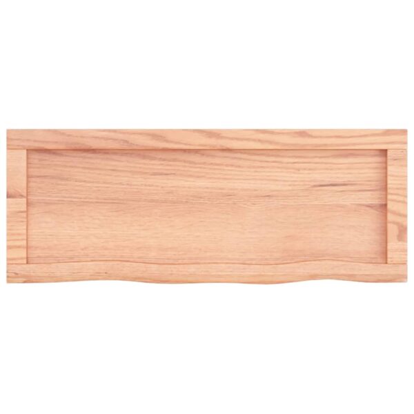 vidaXL Bathroom Countertop Light Brown 31.5"x11.8"x(0.8"-1.6") Treated Solid Wood - Image 4