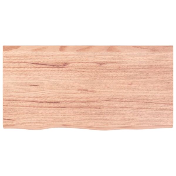 vidaXL Bathroom Countertop Light Brown 31.5"x15.7"x(0.8"-1.6") Treated Solid Wood - Image 3