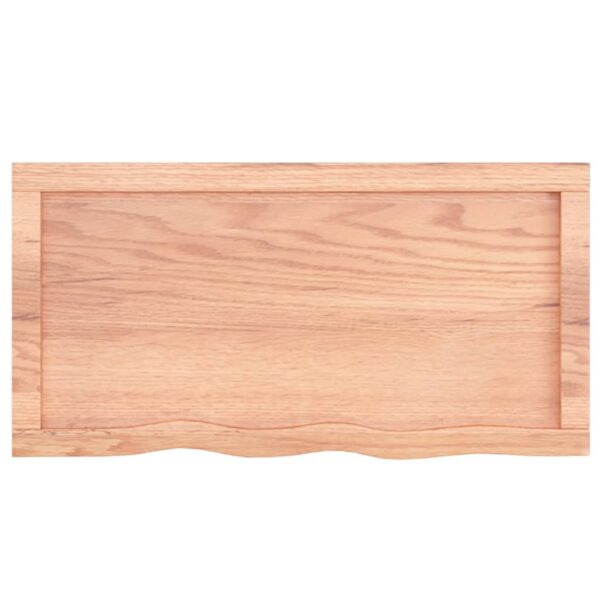 vidaXL Bathroom Countertop Light Brown 31.5"x15.7"x(0.8"-1.6") Treated Solid Wood - Image 4