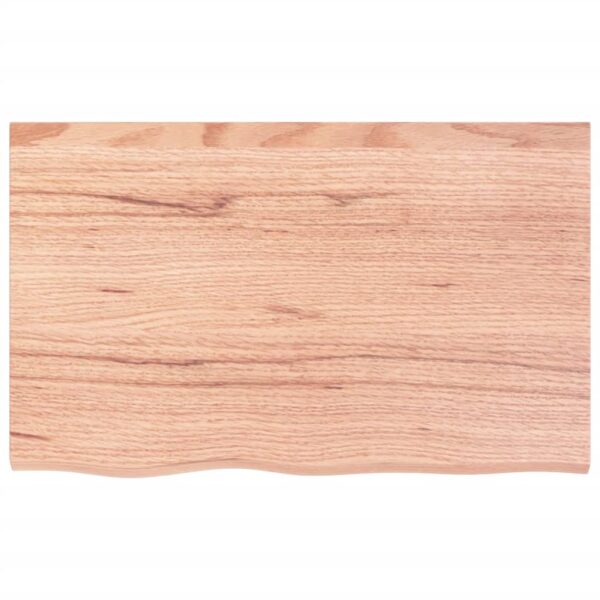 vidaXL Bathroom Countertop Light Brown 31.5"x19.7"x(0.8"-1.6") Treated Solid Wood - Image 3