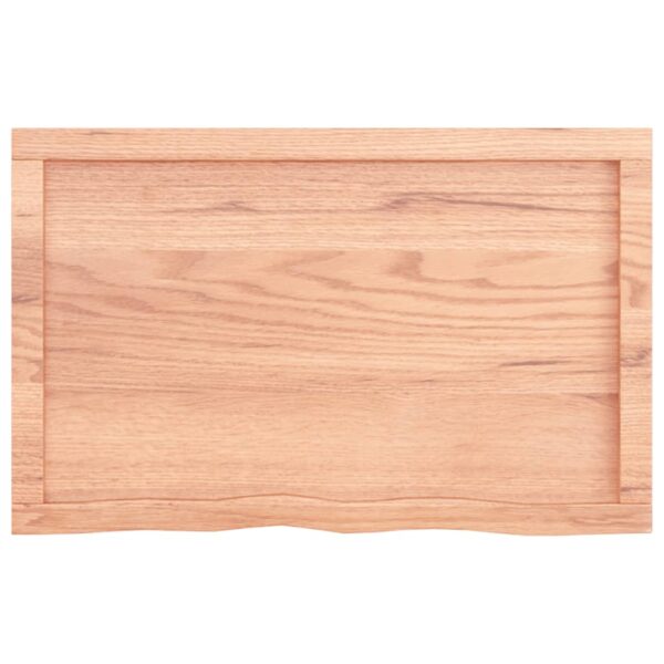 vidaXL Bathroom Countertop Light Brown 31.5"x19.7"x(0.8"-1.6") Treated Solid Wood - Image 4