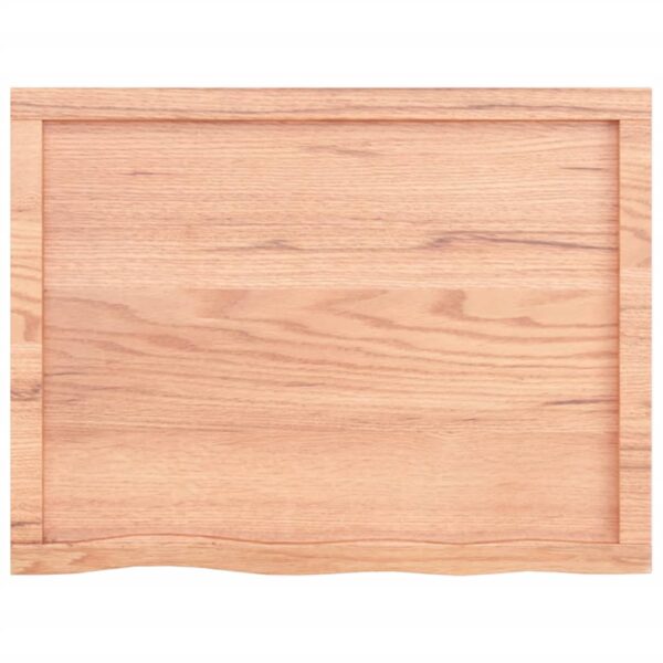 vidaXL Bathroom Countertop Light Brown 31.5"x23.6"x(0.8"-1.6") Treated Solid Wood - Image 4