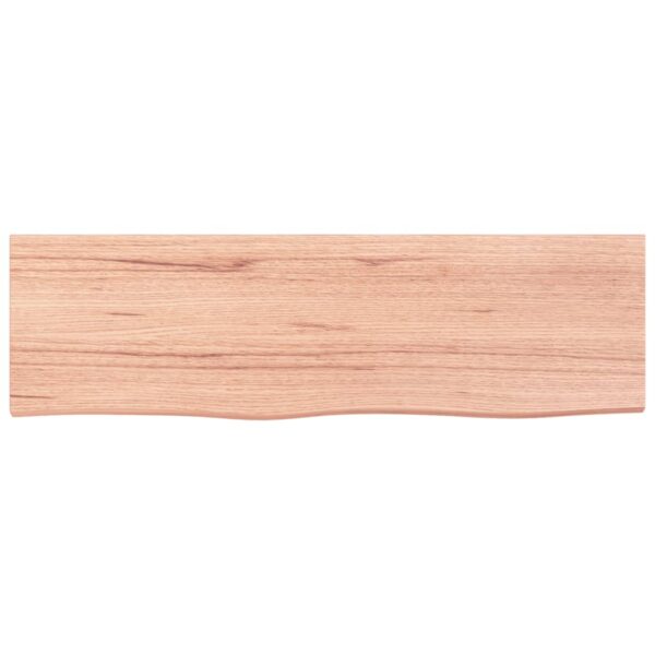 vidaXL Bathroom Countertop Light Brown 39.4"x11.8"x(0.8"-1.6") Treated Solid Wood - Image 3