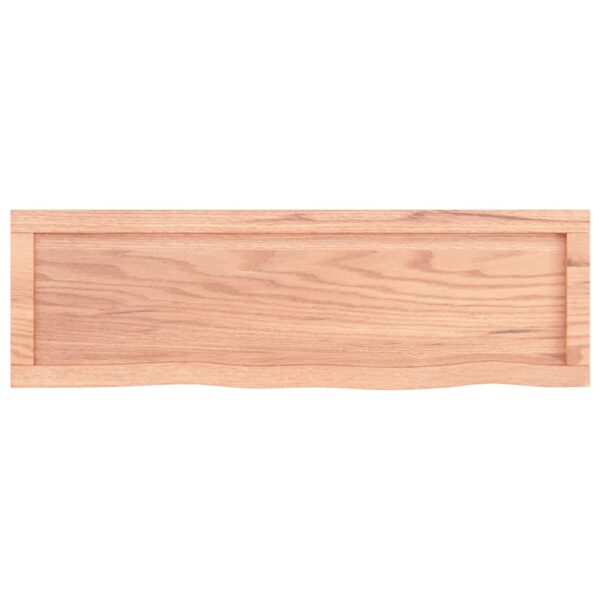 vidaXL Bathroom Countertop Light Brown 39.4"x11.8"x(0.8"-1.6") Treated Solid Wood - Image 4