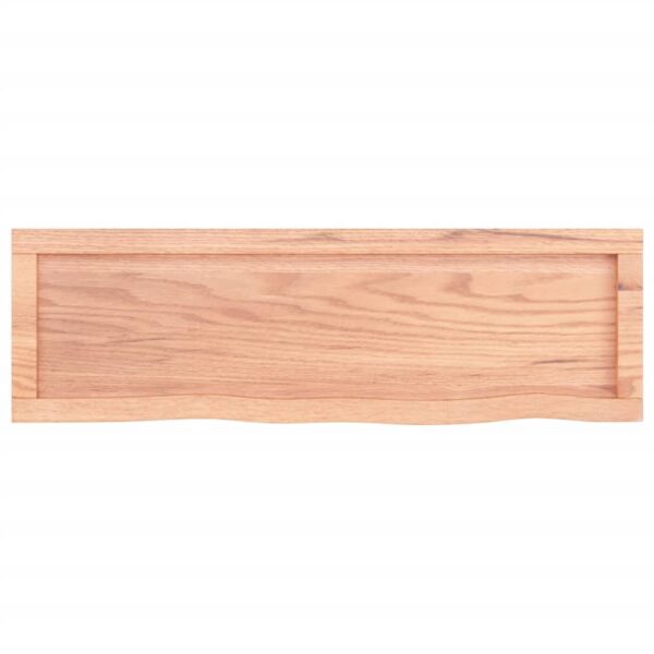 vidaXL Bathroom Countertop Light Brown 39.4"x11.8"x(0.8"-2.4") Treated Solid Wood - Image 4