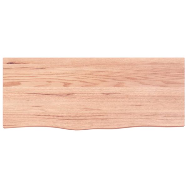 vidaXL Bathroom Countertop Light Brown 39.4"x15.7"x(0.8"-1.6") Treated Solid Wood - Image 3