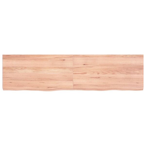 vidaXL Bathroom Countertop Light Brown 47.2"x11.8"x(0.8"-1.6") Treated Solid Wood - Image 3