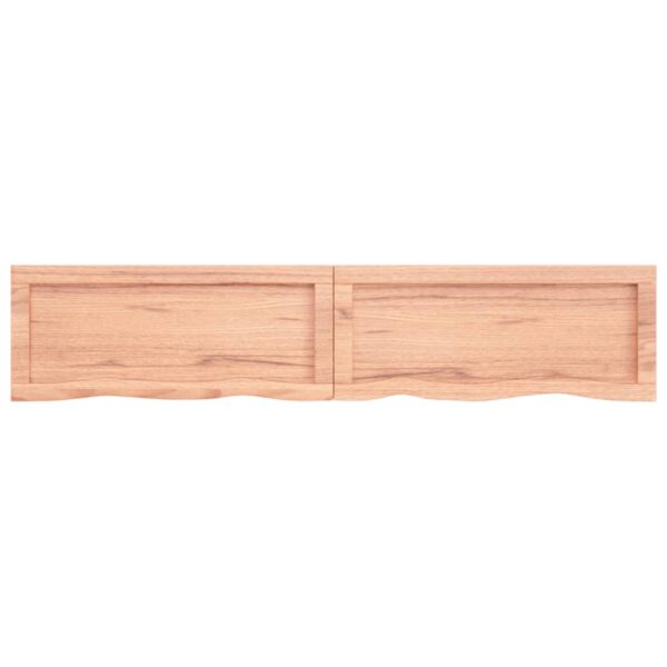 vidaXL Bathroom Countertop Light Brown 55.1"x11.8"x(0.8"-1.6") Treated Solid Wood - Image 7