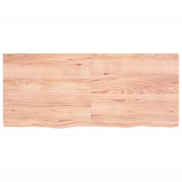 vidaXL Bathroom Countertop Light Brown 55.1"x23.6"x(0.8"-1.6") Treated Solid Wood - Image 3