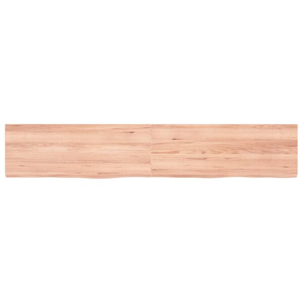 vidaXL Bathroom Countertop Light Brown 63"x11.8"x(0.8"-1.6") Treated Solid Wood - Image 3