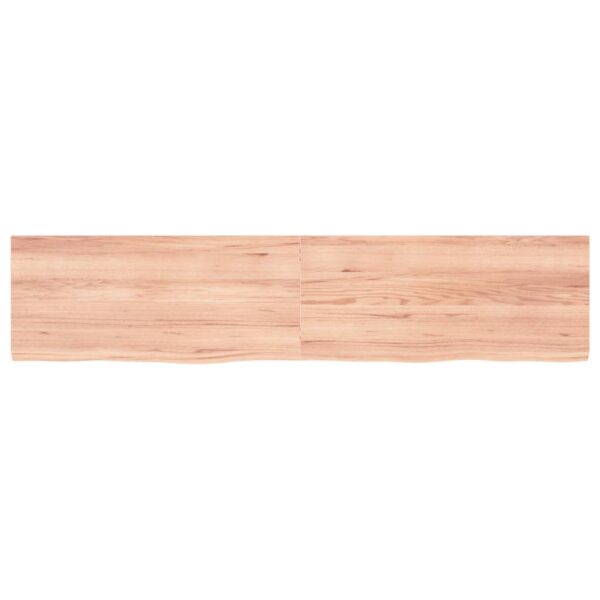 vidaXL Bathroom Countertop Light Brown 70.9"x15.7"x(0.8"-1.6") Treated Solid Wood - Image 3