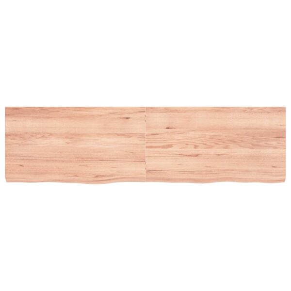 vidaXL Bathroom Countertop Light Brown 70.9"x19.7"x(0.8"-2.4") Treated Solid Wood - Image 3