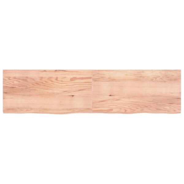 vidaXL Bathroom Countertop Light Brown 78.7"x19.7"x(0.8"-1.6") Treated Solid Wood - Image 3