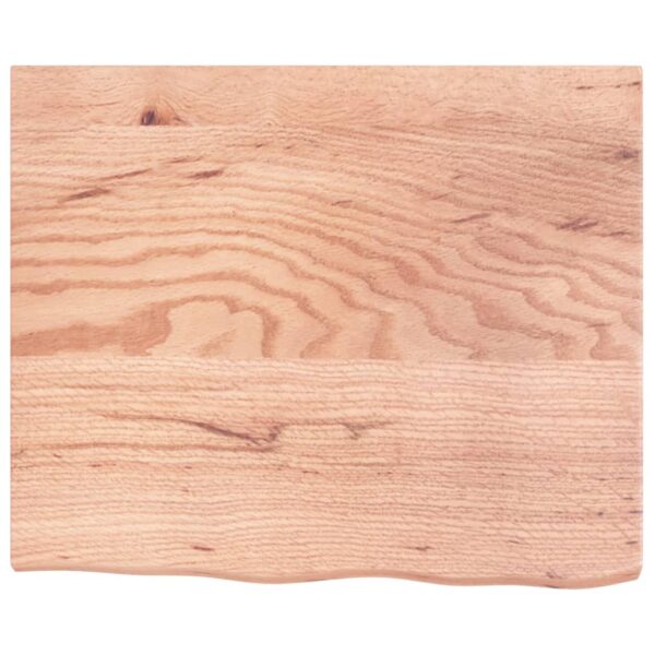 vidaXL Table Top Light Brown 23.6"x19.7"x(0.8"-1.6") Treated Solid Wood Oak - Image 3